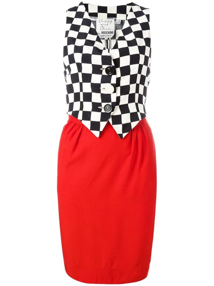 Moschino Pre-owned Sleeveless Waistcoat Dress - Black