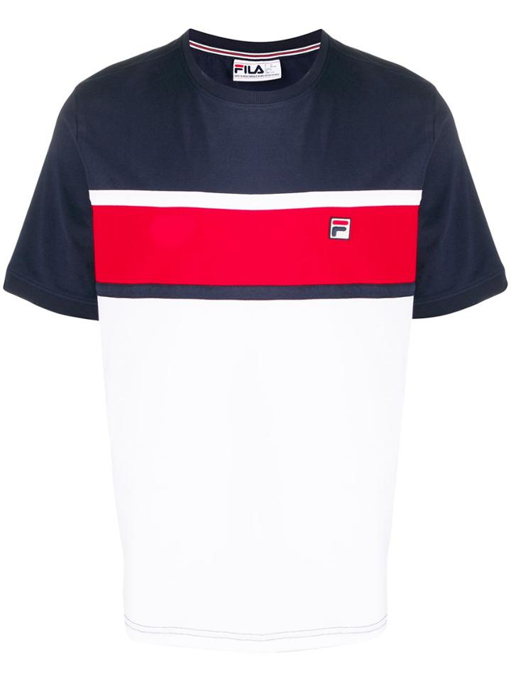 Fila Panelled Logo Patch T-shirt - Blue