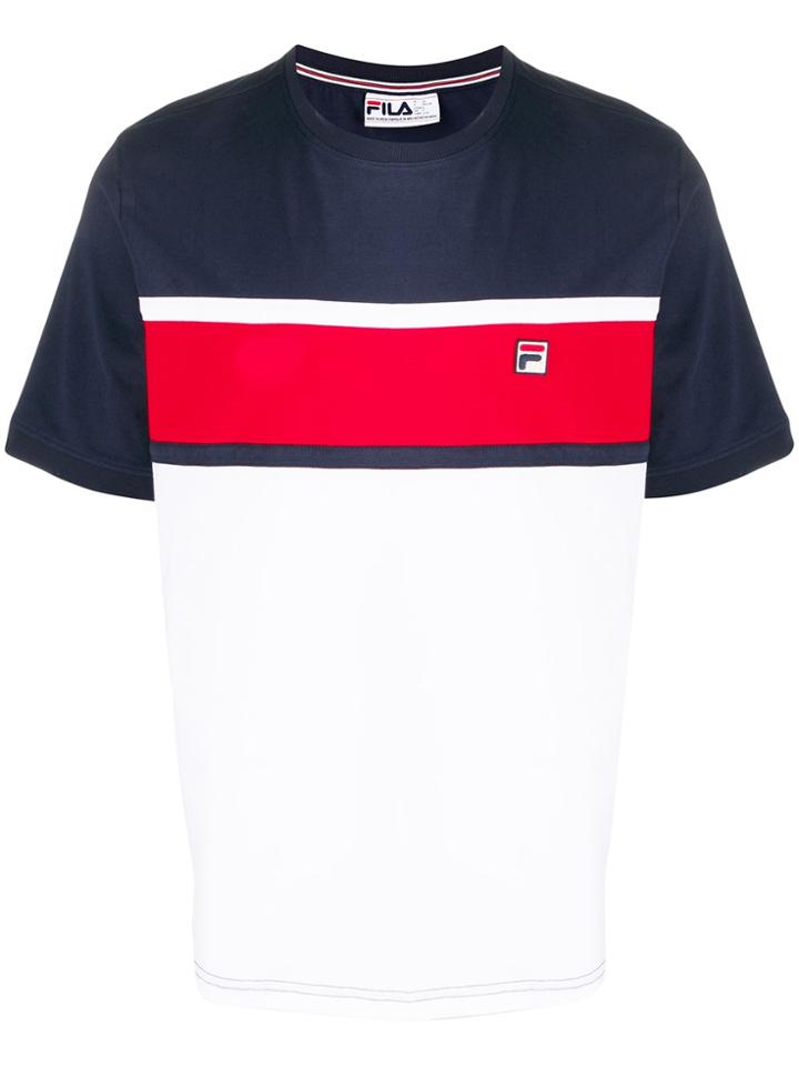 Fila Panelled Logo Patch T-shirt - Blue