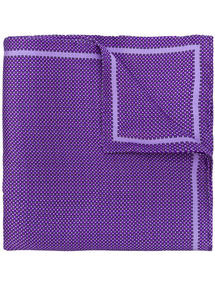 Canali Spotted Scarf - Pink & Purple