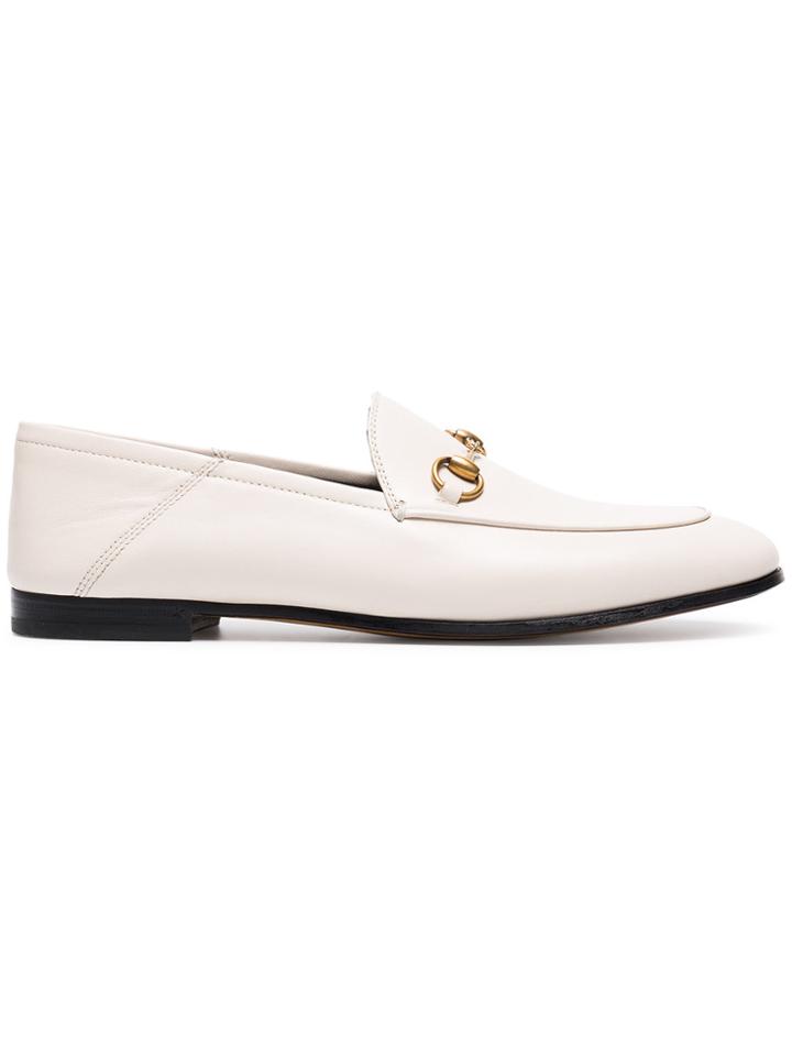 Gucci Cream Brixton Loafers - Nude & Neutrals