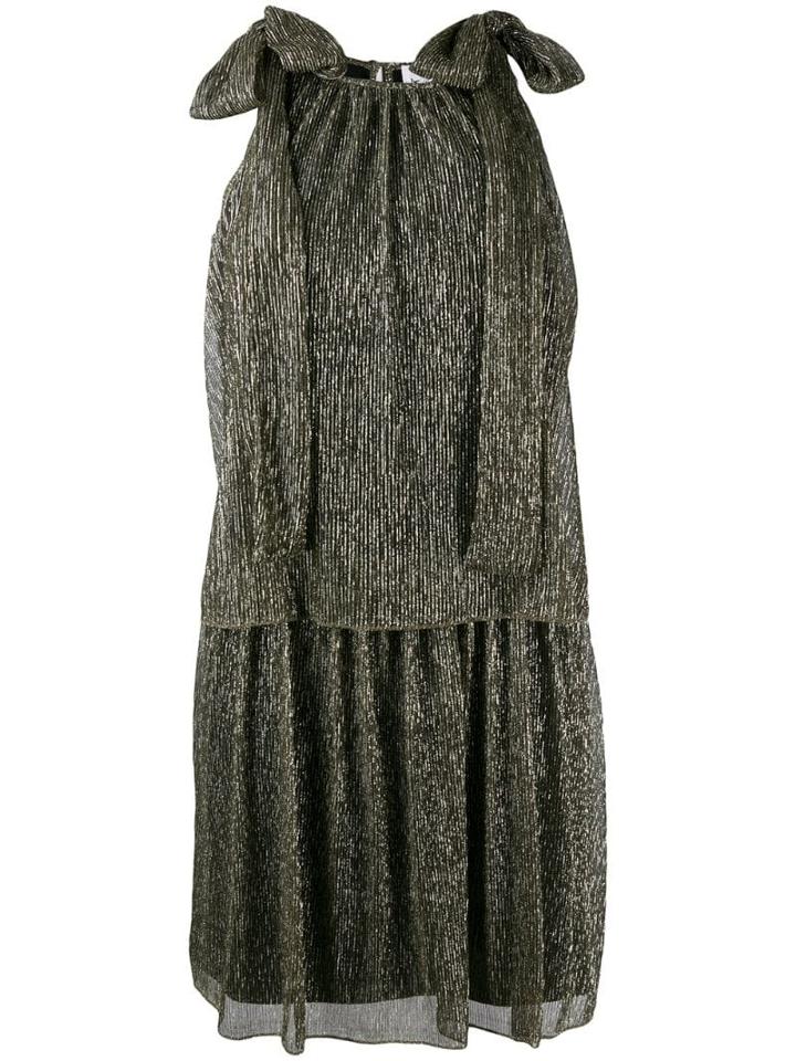 Be Blumarine Metallic Knit Dress - Gold