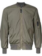 Factotum Zip Up Bomber Jacket, Men's, Size: 46, Green, Nylon