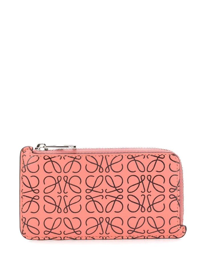 Loewe Coin And Card Holder - Pink