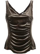 Armani Collezioni Ruched Front Tank Top - Brown