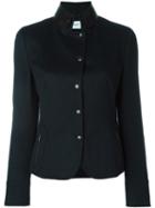 Akris Military Jacket, Women's, Size: 36, Blue, Wool/angora/polyester/viscose
