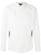 Stone Island Shadow Project Zip Pocket Shirt, Men's, Size: Xl, White, Cotton/polyamide