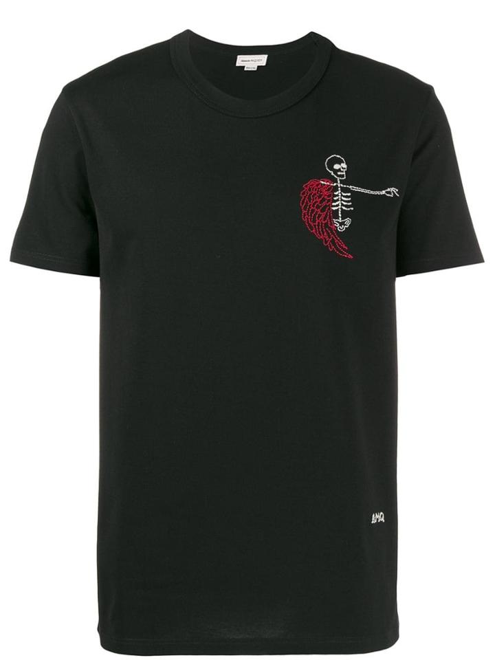 Alexander Mcqueen Mini Skeleton Print T-shirt - Black
