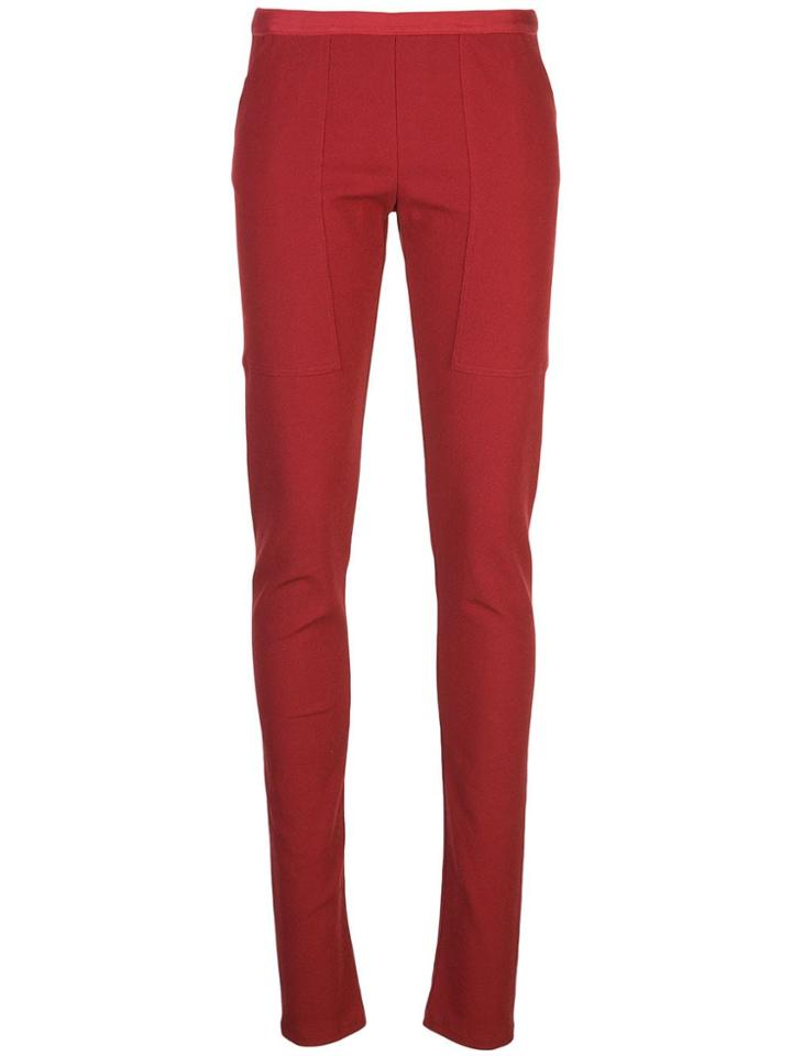 Rick Owens Skinny Fit Trousers - Red