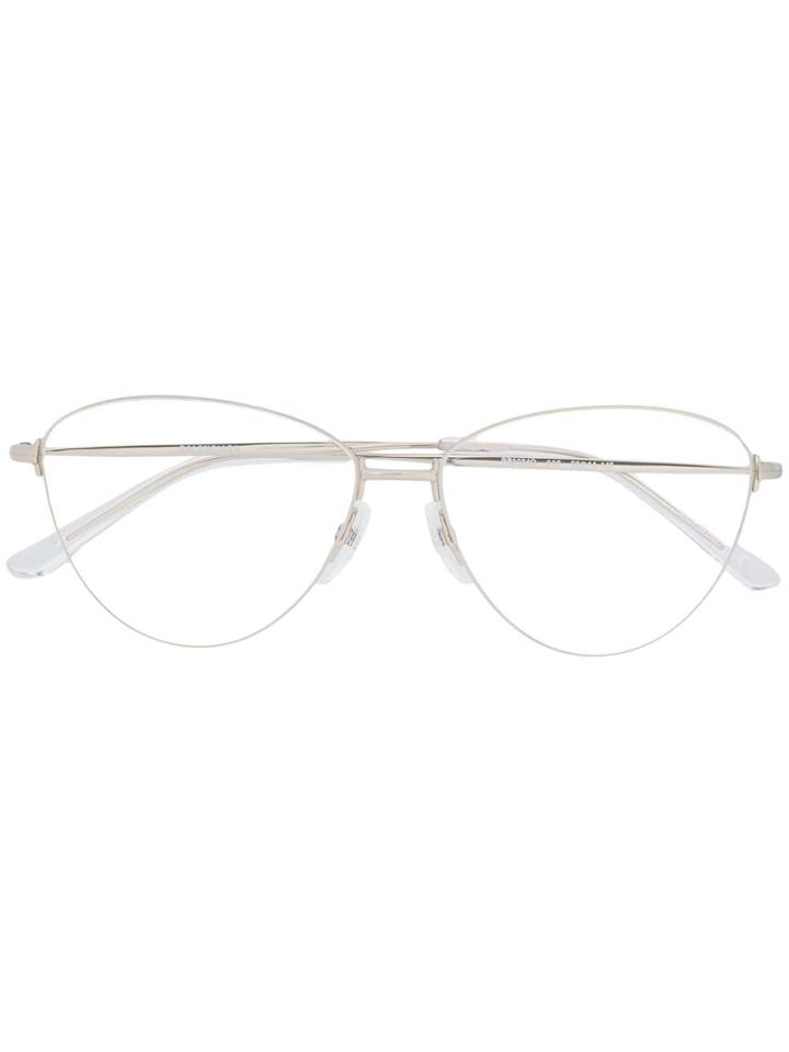 Balenciaga Eyewear Metal Frame Glasses - Metallic