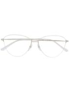Balenciaga Eyewear Metal Frame Glasses - Metallic