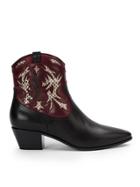 Saint Laurent Rock 40 Cowboy Ankle Boots - Black