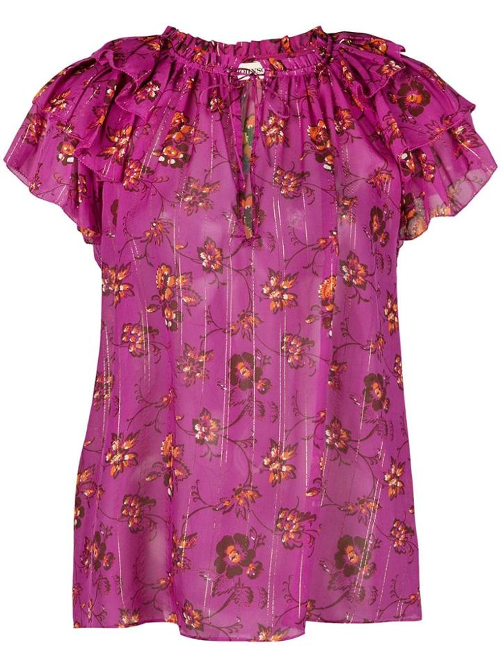 Ulla Johnson Floral Print Blouse - Purple