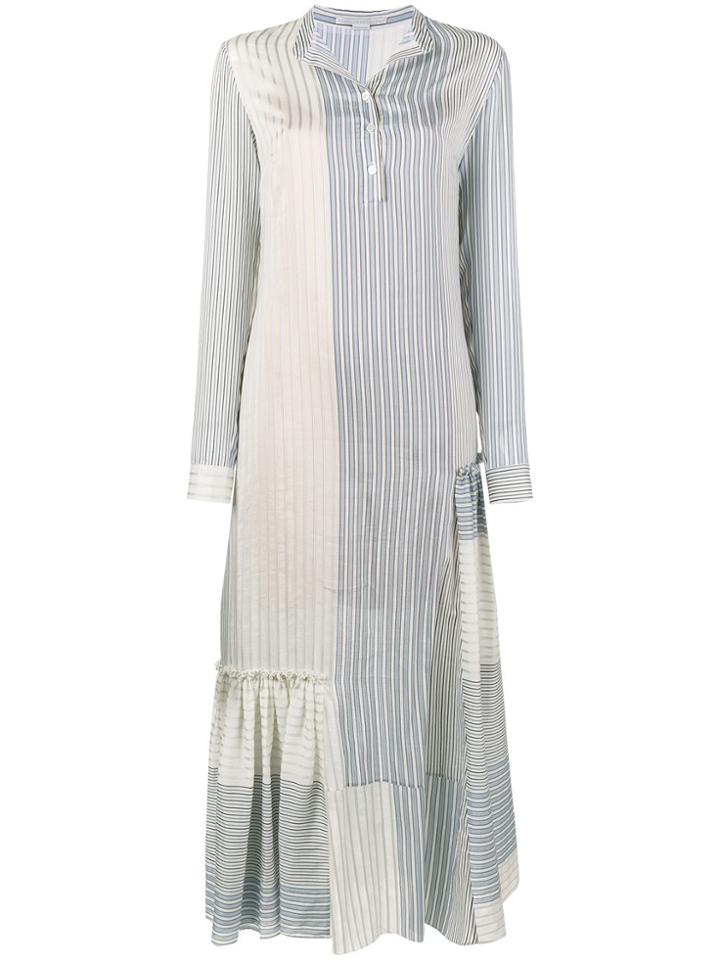 Stella Mccartney Striped Long Sleeve Dress - Blue