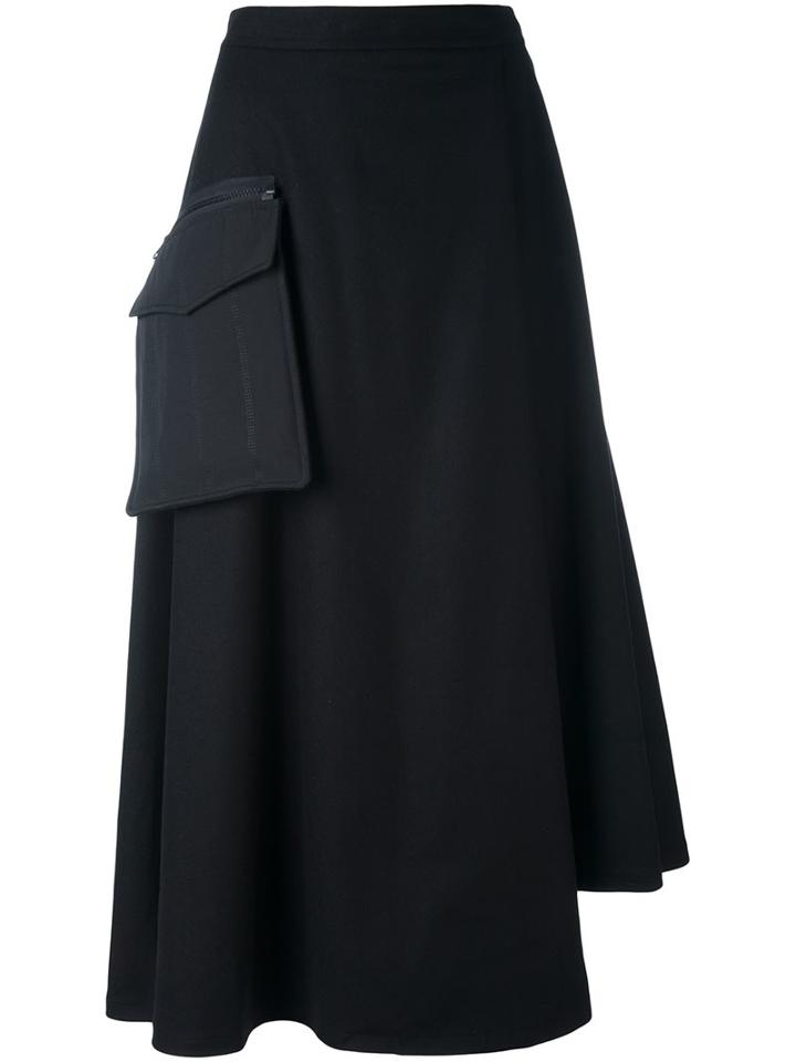 Y-3 Asymmetric Skirt, Women's, Size: Xs, Black, Polyamide/polyester/wool