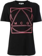 Mcq Alexander Mcqueen Glyph Icon Print T-shirt, Women's, Size: Small, Black, Cotton