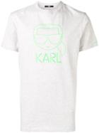 Karl Lagerfeld Neon Logo T-shirt - Grey