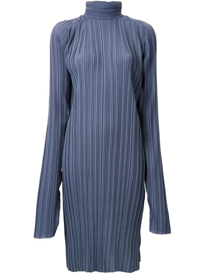 Strateas Carlucci Pleated Funnel Neck Tunic, Women's, Size: Small, Grey, Polyester