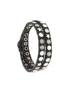 Htc Hollywood Trading Company Studded Cuff Bracelet - Black