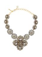 Oscar De La Renta Bold Jeweled Necklace, Women's, Metallic