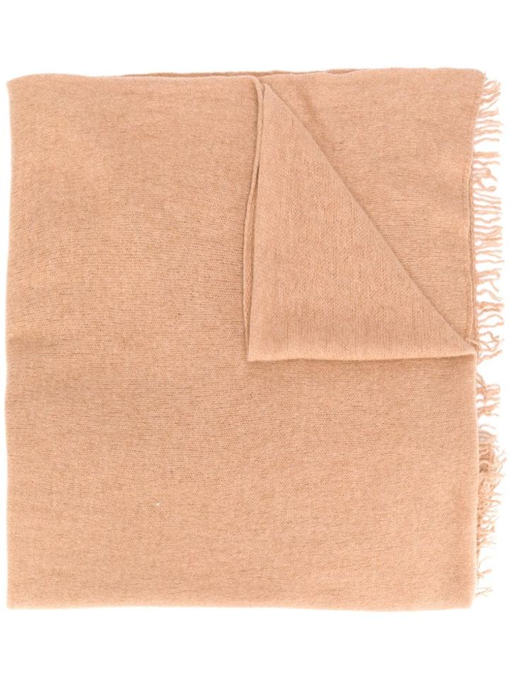 Danielapi Fringed Cashmere Scarf - Neutrals