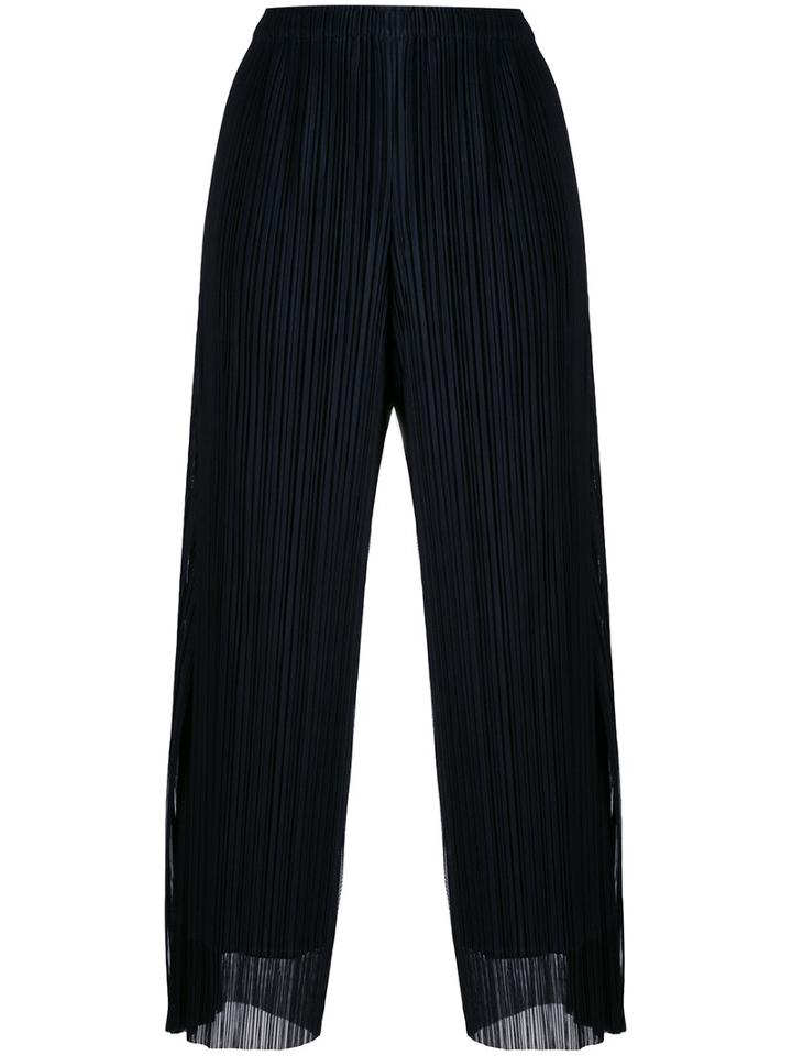 Pleats Please By Issey Miyake - Cropped Pants - Women - Polyester - 5, Black, Polyester