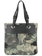 Floral Print Tote Bag - Women - Cotton - One Size, Green, Cotton, Antonio Marras