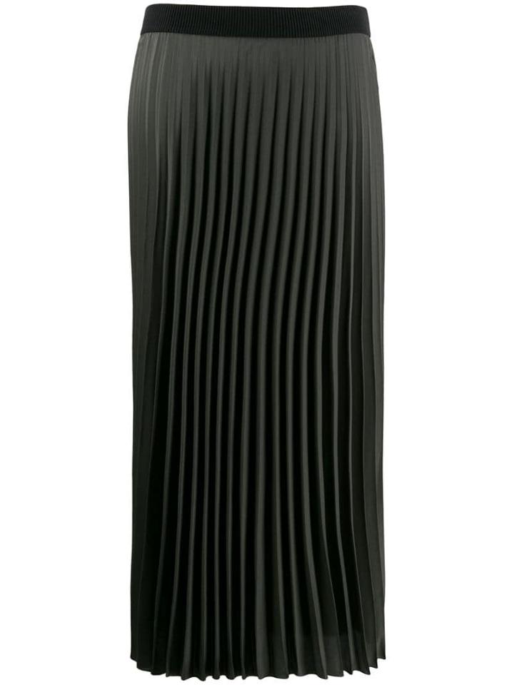 Moncler Long Pleated Skirt - Green