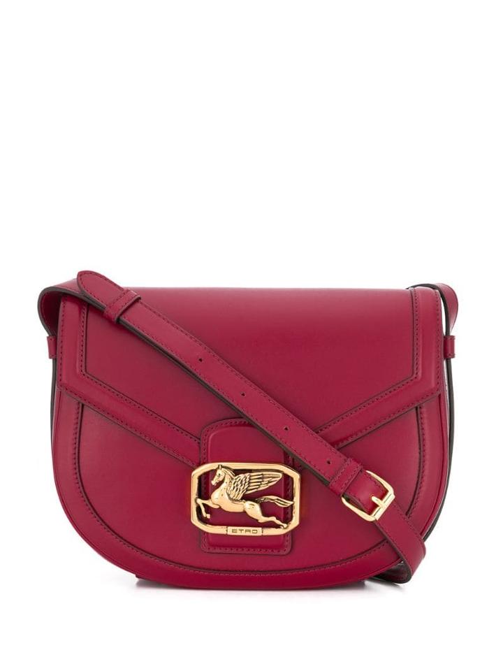 Etro Pegasus Plaque Shoulder Bag - Red