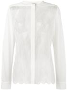 La Perla 'leisuring' Sheer Lace Detail Shirt, Women's, Size: 42, White, Polyamide/polyester/viscose/spandex/elastane