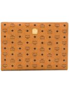 Mcm Logo Clutch Bag - Brown