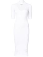 Cushnie Et Ochs - Choker Midi Dress - Women - Polyester/rayon - Xs, White, Polyester/rayon