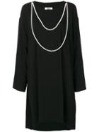 Mm6 Maison Margiela Oversized Draped Dress - Black