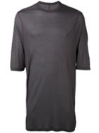 Rick Owens Drkshdw Long T-shirt, Men's, Grey, Viscose
