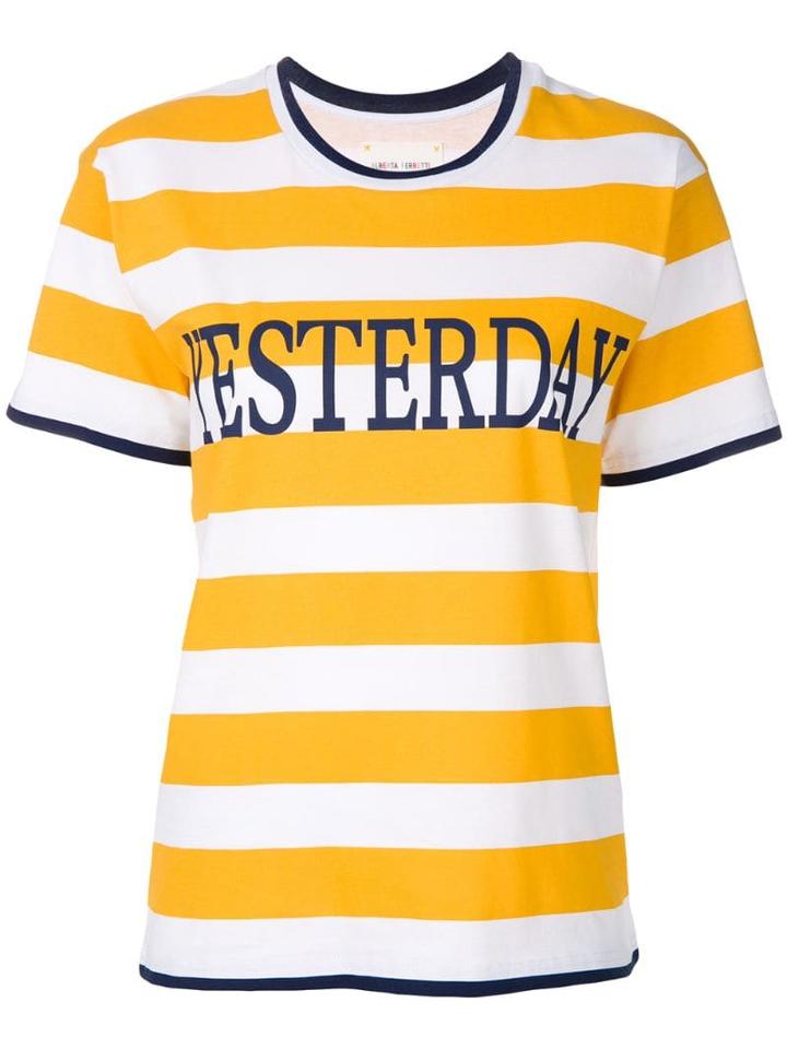 Alberta Ferretti Striped T-shirt - Yellow