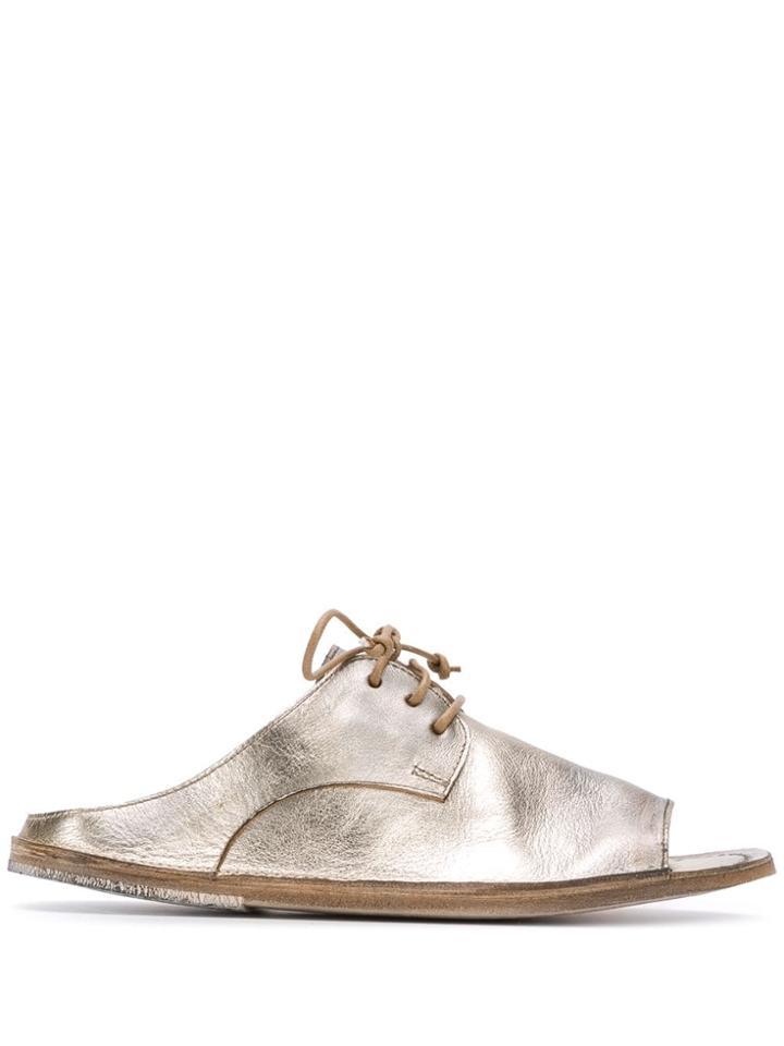 Marsèll Metallic Lace-up Sandals - Gold