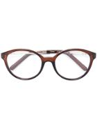 Chloé Eyewear Round Tortoiseshell Glasses - Brown