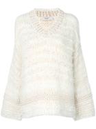 Pringle Of Scotland Wide Fit Ribbed Sweater - Nude & Neutrals