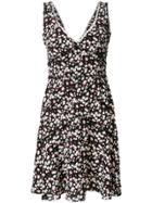 Dsquared2 Tulle Trim Floral Print Dress - Black