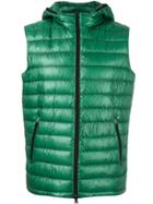 Herno Zipped Hooded Gilet - Green