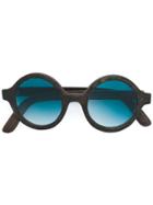 Slave To Ancestors Round Frame Sunglasses - Black