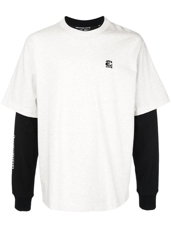 Alexander Wang Layered Logo Sweatshirt - Grey