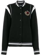 Givenchy Embellished Crest Bomber Jacket - Black