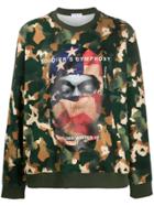 Ih Nom Uh Nit Logo Camouflage Print Sweater - Green