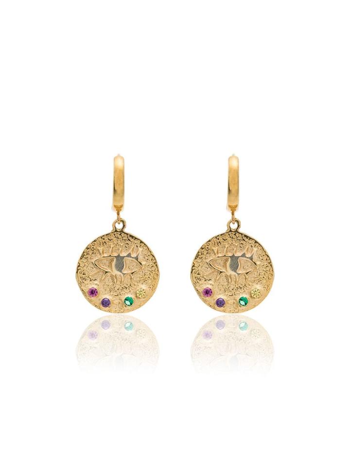 Hermina Athens Hermina Yg Eye Coin Mini Hoop Erng - Metallic