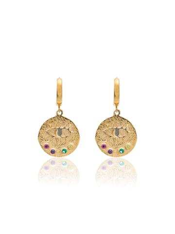 Hermina Athens Hermina Yg Eye Coin Mini Hoop Erng - Metallic