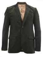 Undercover Notched Lapel Ribbed Blazer - Green
