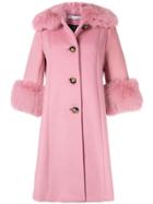 Saks Potts Single Breasted Wool Coat - Pink