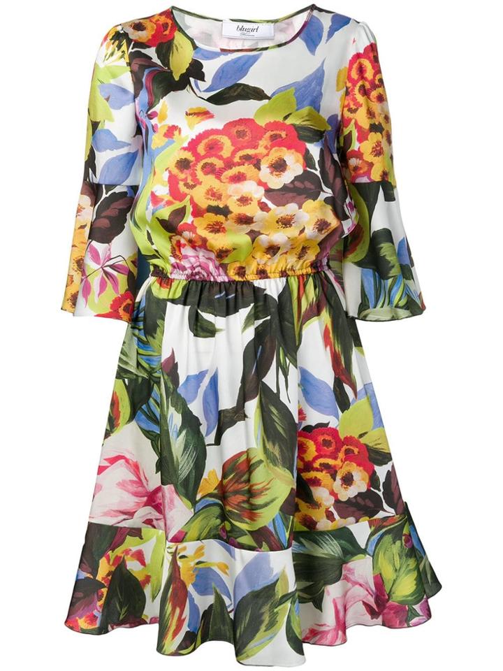 Blugirl Floral Print Day Dress - White