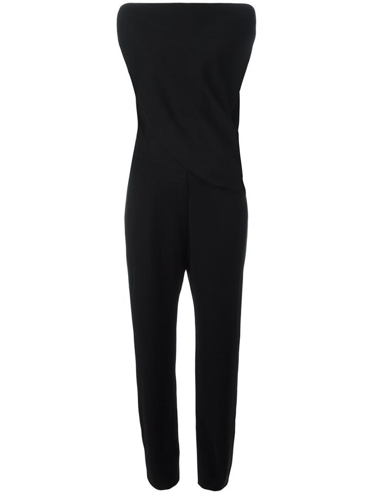 Mcq Alexander Mcqueen Draped Jumpsuit, Women's, Size: 44, Black, Polyester
